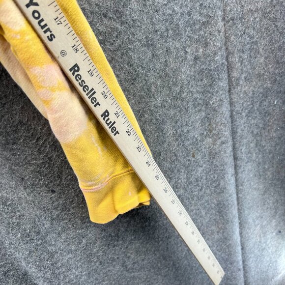 Nike Pullover Women Medium Yellow Tie Dye Crewneck Sportswear Club Sweatshirt - Picture 5 of 13